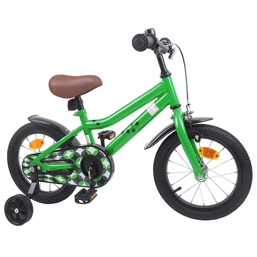 VD Home Furnishing Kinderfahrrad 16 Zoll Grün für Alter 4-6 - Bild 1