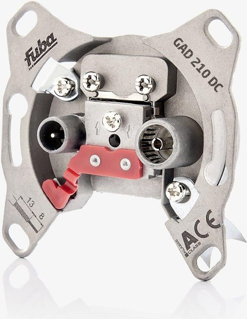 Fuba GAD 210 DC Universal Durchgangsdose mit 2 Löchern in Grau - Bild 1