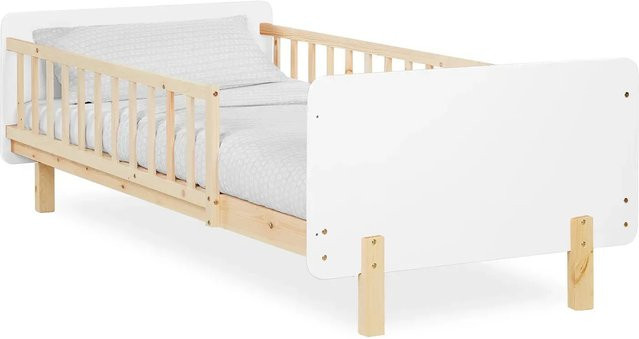 Homestyle4u Kinderbett mit Rausfallschutz und Lattenrost in Weiß, B/T/H: 90 x 200 cm - Bild 1