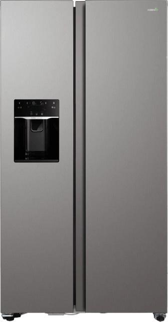 Veripart VPSBSWID513EZ Side-by-Side Kühl-Gefrierkombination in Grau mit No-Frost und Festwasseranschluss, B/T/H: 91 x 67 x 204 cm - Bild 1