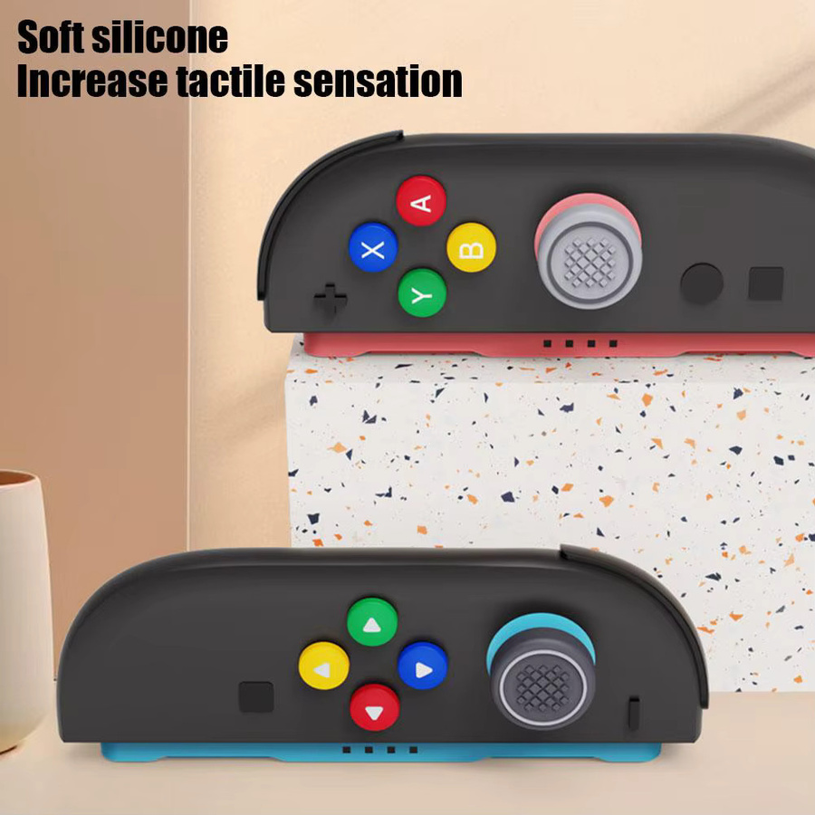 Joystick-Kappen für Nintendo Switch 2: Rutschfeste Silikon-Tastenabdeckungen und Daumengriffe in Multicolour - Bild 3