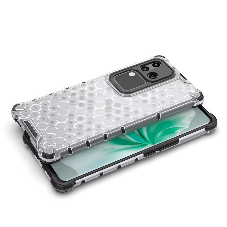 Waben-Airbag Schutzhülle für vivo V30 Pro, V29, V27, V25, V23, V21, X90, X80, X70, S18, S17, S16 in Transparent und Blau, Anti-Schock TPU und PC Gehäuse - Bild 2