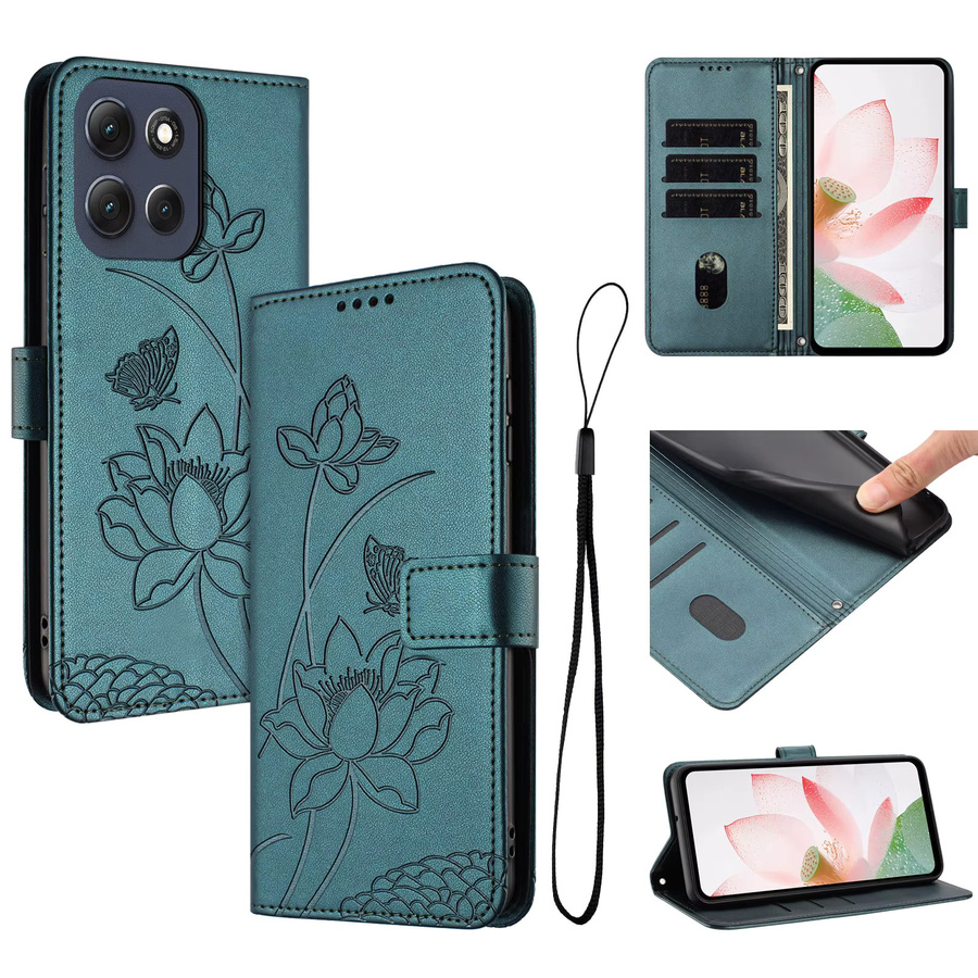 Motorola Leder Telefon Brieftasche Fall Buch Abdeckung in Grün für Moto Edge 60 Fusion 50 Pro 5G und weitere Modelle - Bild 4
