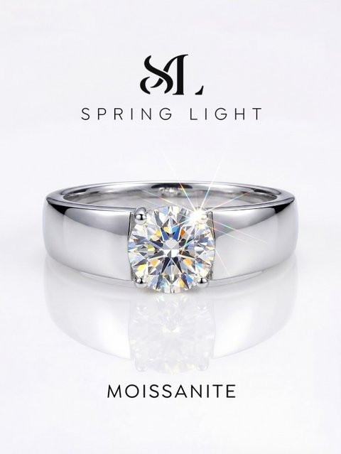 Stylever Eheringe, 925 Silber, Diamant, Herren - Bild 1