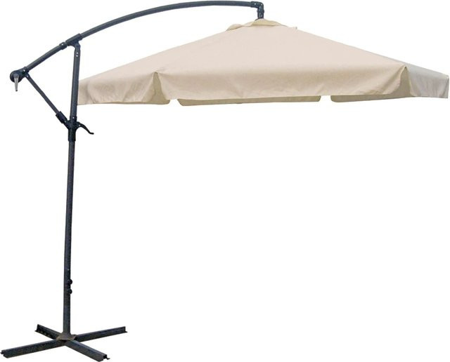 DELUKE Ampelschirm CALLI 6-Eckig in Creme aus Polyester mit Aluminiumgestell und UV-Schutz Durchmesser: 300 cm - Bild 1