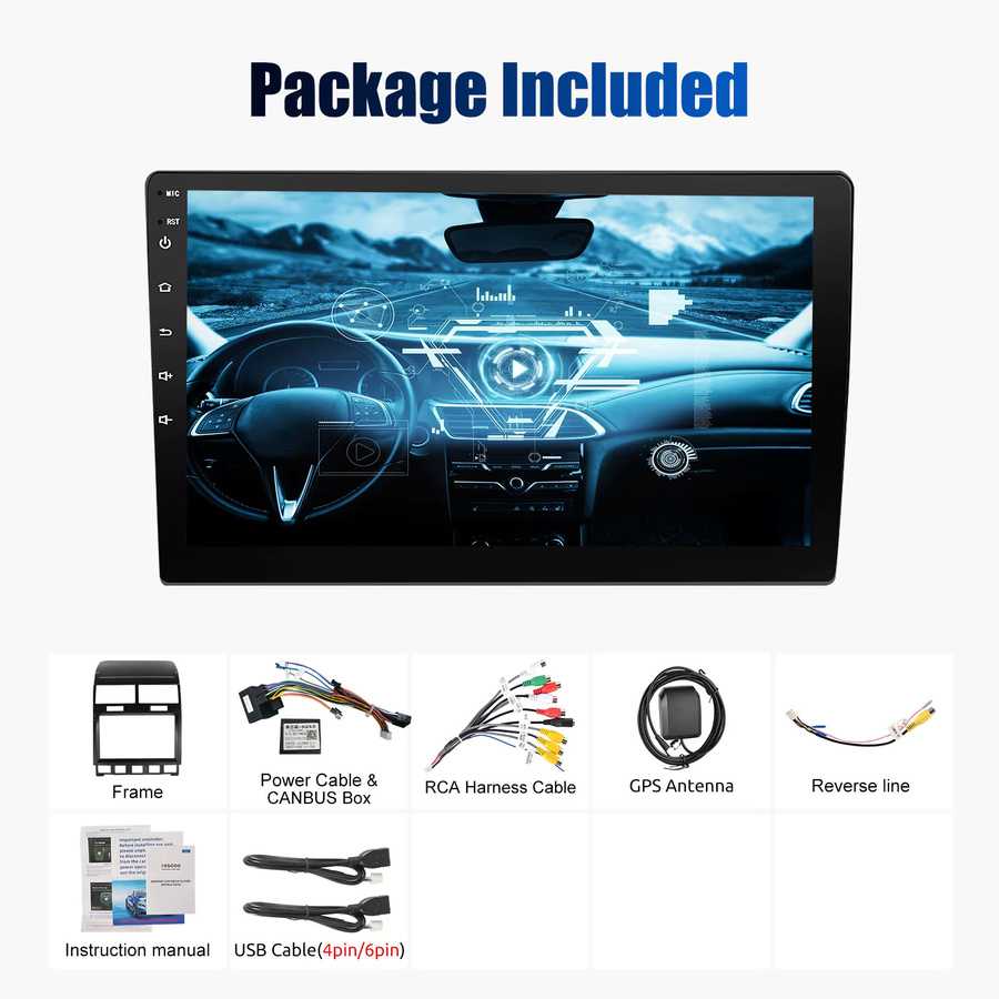 ESSGOO Android 15 Autoradio mit 9 Zoll IPS Touchscreen für VW Touareg 7L 2003-2010 in Schwarz mit Wireless Apple CarPlay, Android Auto, GPS, WLAN und Bluetooth - Bild 5