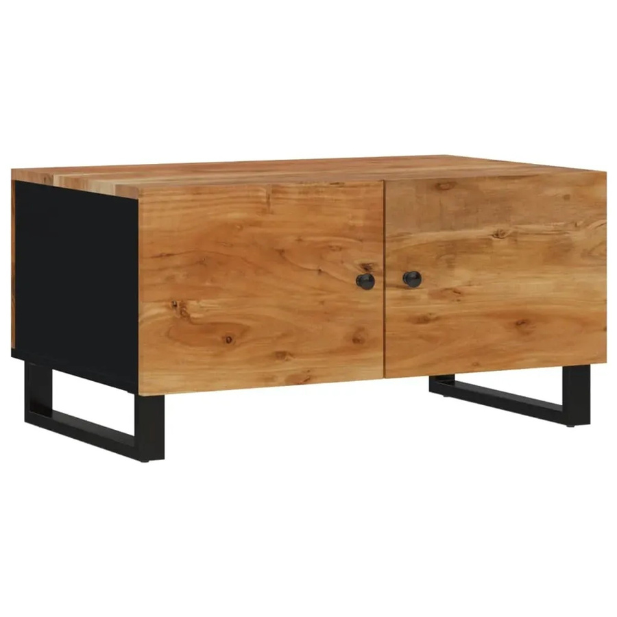 vidaXL Couchtisch aus Massivholz Akazie und Holzwerkstoff in Braun, B/T/H: 80 x 50 x 40 cm - Bild 1