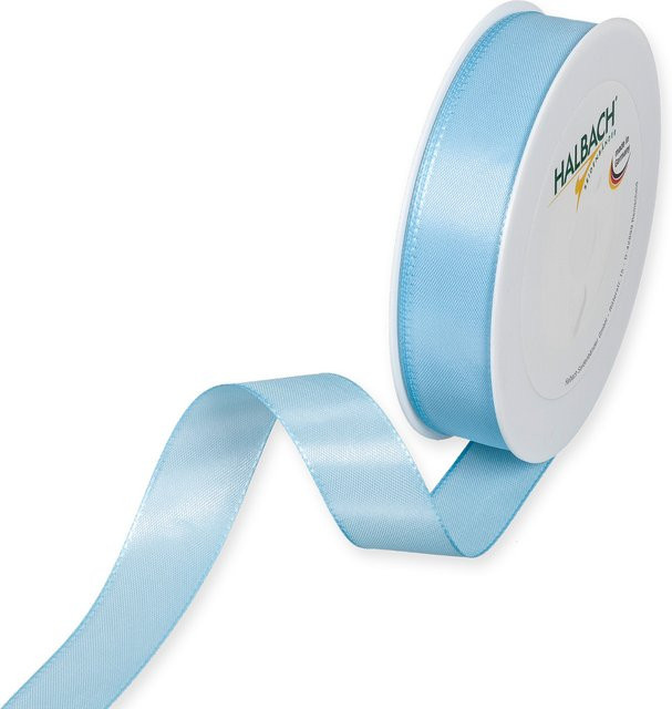 Halbach Taftband aus Polyester in Hellblau, Breite: 25 mm, Länge: 5 m - Bild 1