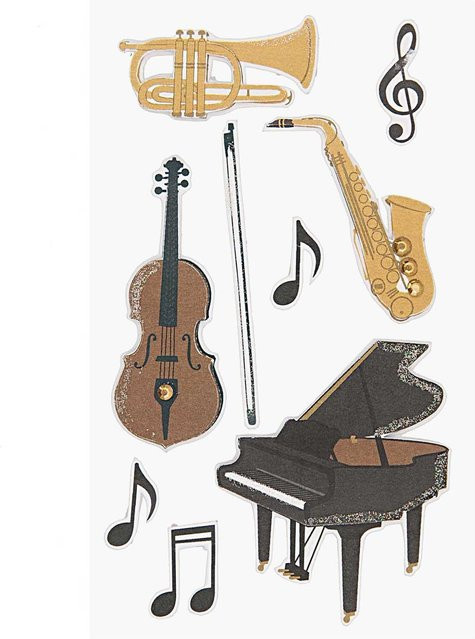 Rico Design Paper Poetry 3D Sticker klassische Musik - Bild 1