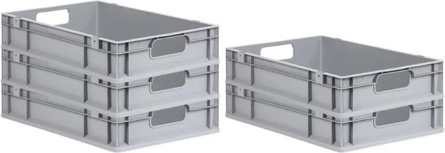PROREGAL Spar Set 5x Eurobox Nextgen Economy Transportboxen Grau H x B x T: 12 x 40 x 60 cm - Bild 1