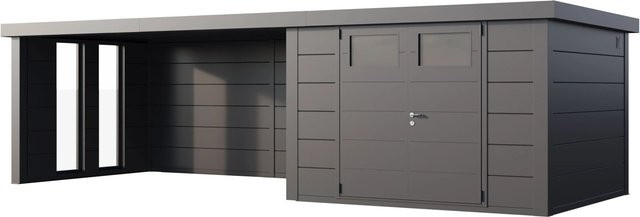 Telluria Gerätehaus Classico in Silber mit Außenmaß B: 812 cm, H: 219 cm, T: 318 cm - Bild 1