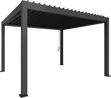 Biohort Pergola modern aus Stahl in Dunkelgrau-Metallic, B/H/T: 404,5 x 264 x 367,5 cm - Bild 1