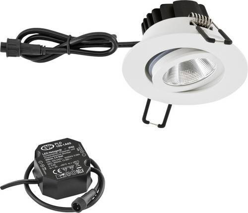 EVN PC650N601D2W LED-Einbauleuchte in Weiß, dimmbar, 6W, IP65, rund - Bild 1
