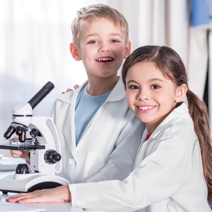 XMSJ Wissenschaftler-Kostüm, Laborkittel, Weiß, 6-12 Stück, ab 3 Jahre - Bild 2