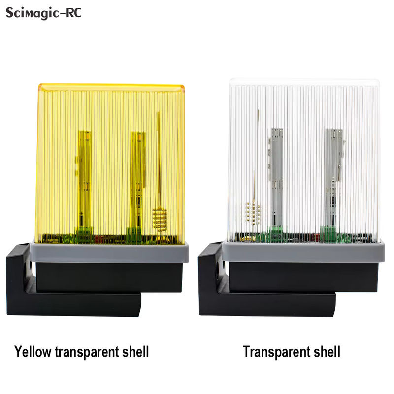 Scimagic-RC Lichtalarm mit blinkendem Licht für Tor und Garagentor, Weiß, universell einsetzbar (12 V-24 V, 85-265 V AC/DC) - Bild 2