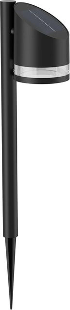 Philips Solar-Gartenleuchte Fyve LED Outdoor-Sockelleuchte mit Erdspieß in Schwarz, 1,5 W, Warmweiß, 2.700 K mit Dämmerungssensor - Bild 1