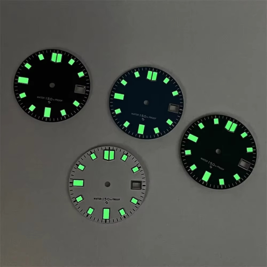 Zifferblatt NH35, grün, leuchtend, Abalone, 28,5 mm, Unisex - Bild 3