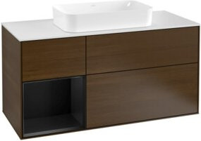 V&B Waschtischunterschrank Finion in Walnuss, Breite: 120 cm, Tiefe: 50,1 cm, Höhe: 50,1 cm - Bild 1