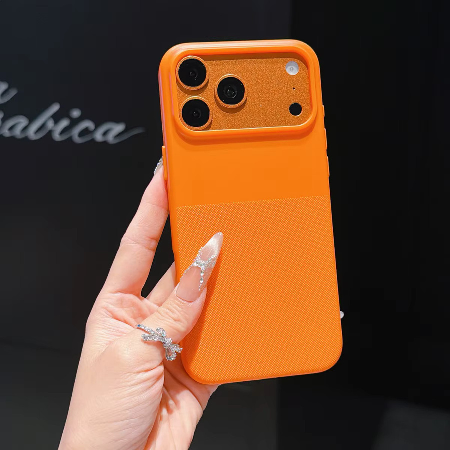 szHAIyu Handyhülle mit mattem Anti-Rutsch-Design und geometrischer Punktmatrix für iPhone 17 Air 16 15 14 Plus 13 12 11 Pro Max, stoßfeste TPU Schutzhülle in Blau oder Orange - Bild 2