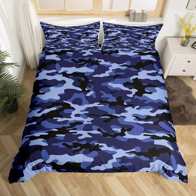 Lodestar Bettwäscheset mit Camouflage-Muster für Kinder, Bettbezug und Kissenbezug aus Mikrofaser, Mehrfarbig, B/T: 200 x 200 cm - Bild 1