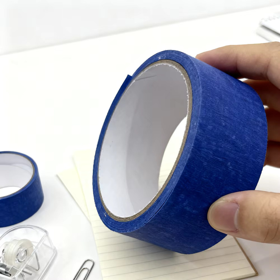 Blaues Maler-Masking-Tape aus Papier für saubere Kanten und Trimm an Wänden und Decken - Bild 4