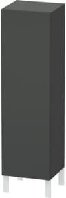 Duravit L-Cube Halbhochschrank für das Badezimmer in Graphit Matt mit Glastüren, B/T/H: 40 x 36,3 x 132 cm - Bild 1