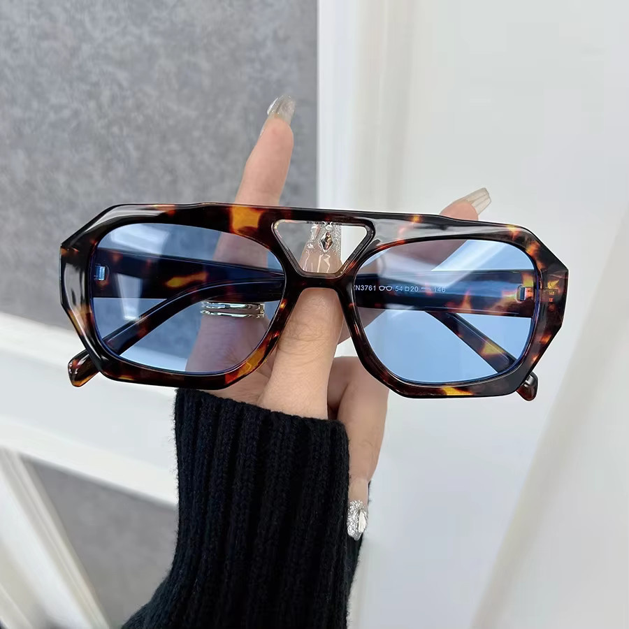 ZBHWISH Sonnenbrille, quadratisch, Vollrand, Kunststoff, braun, Damen - Bild 2