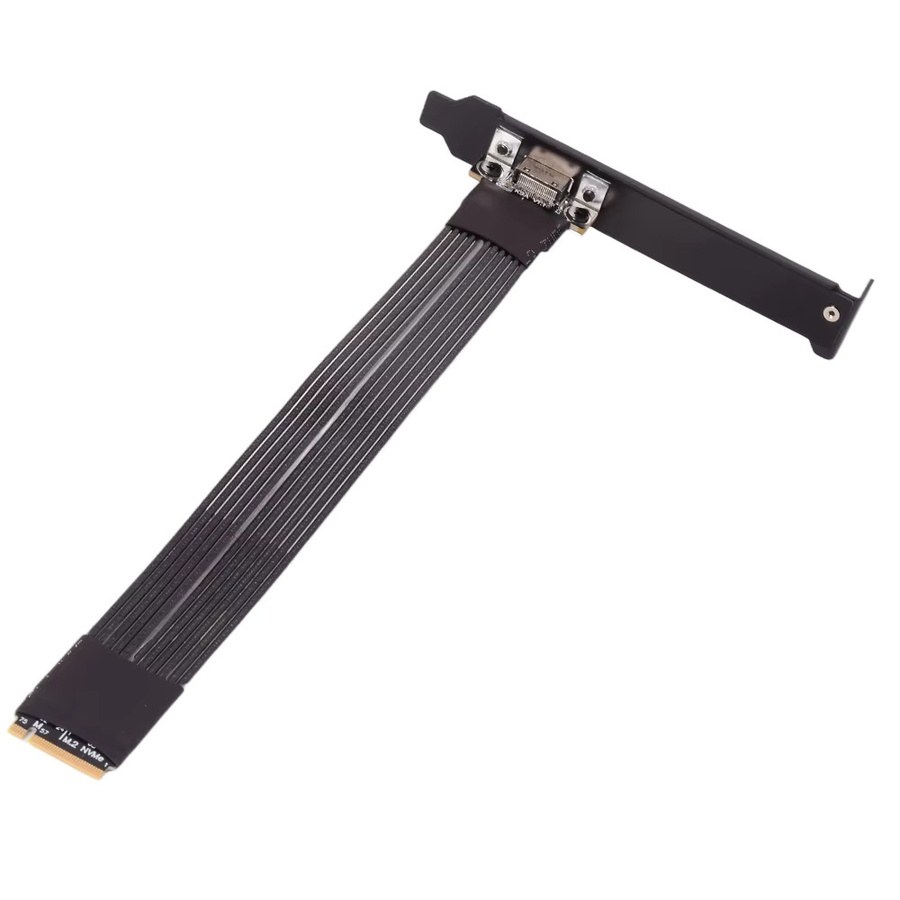 ADT-Link K49SA-BK eGPU OCuLink GPU Dock PCIe 4.0 5.0 x4 Gen 5/4 in Schwarz für PC und Notebook - Bild 2