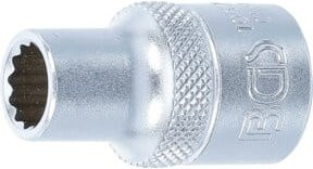 BGS Steckschlüssel-Einsatz Zwölfkant 10630, Antrieb 1/2 Zoll, Schlüsselweite 10 mm, Farbe Silber - Bild 1