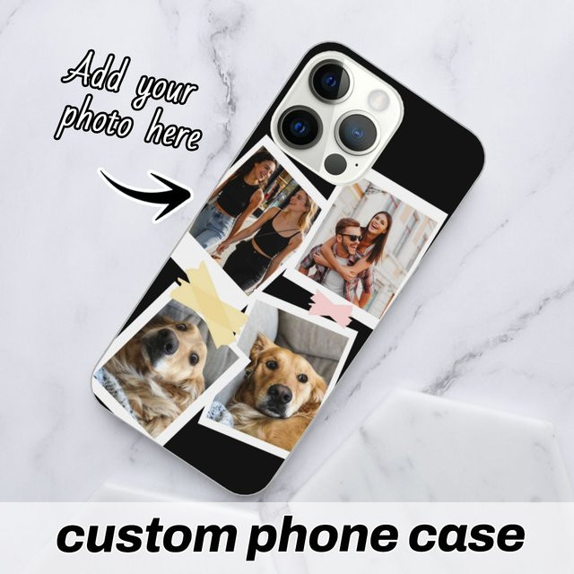 Individuelles mattes iPhone Etui mit DIY Foto Funktion für Apple iPhone 17 16 15 14 13 12 11 Pro Max, transparente weiche Hülle - Bild 1