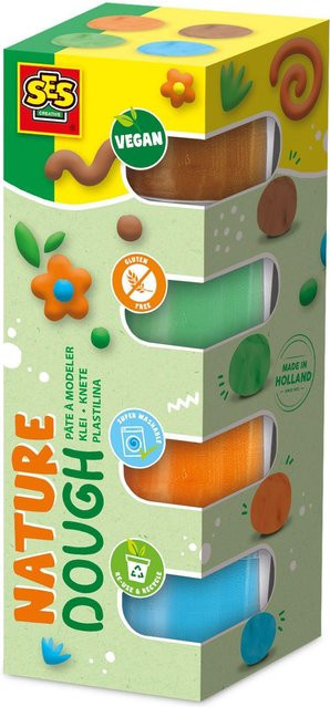 SES CREATIVE Feel Good Knete, Natur, 4-teiliges Set - Bild 1