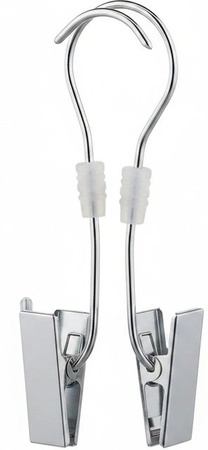 Relaxdays Stiefelklammern aus Eisen in Silber, 5er Set, rutschfest, B/T/H: 14 x 9,5 x 2,5 cm