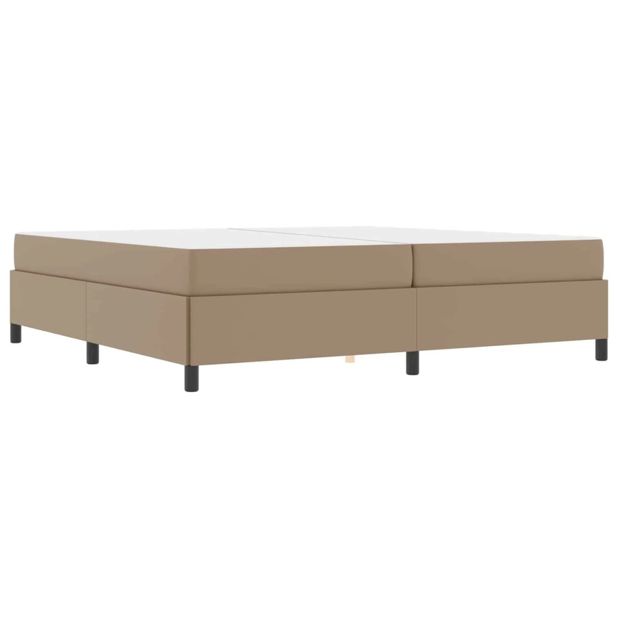 vidaXL Bettrahmen mit Matratze Cappuccino aus Stoff, B/T: 200 x 200 cm - Bild 2