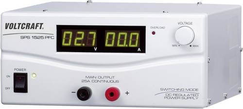 VOLTCRAFT SPS 1525PFC Labornetzgerät in Weiß, einstellbar 3 - 15 V/DC, 2 - 25 A, 375 W, 1 Ausgang - Bild 1