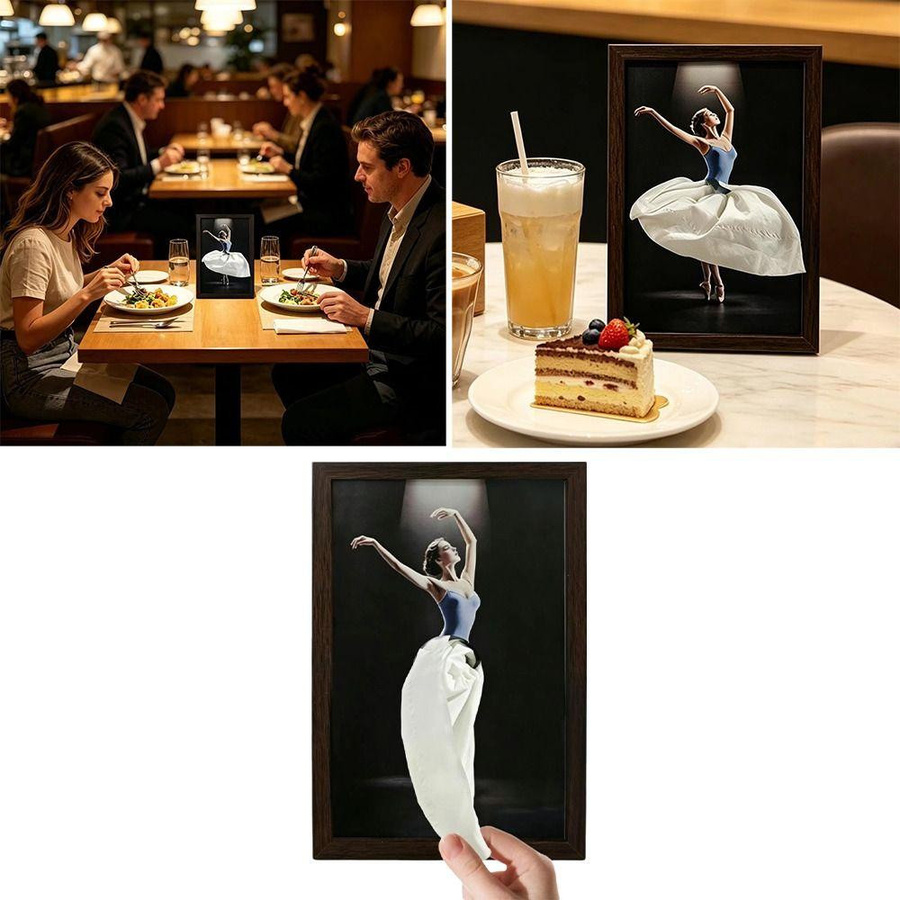 BooPai Holz-Taschentuchbox Ballett Design in Braun, Tischdeko Serviettenhalter aus Holz - Bild 6