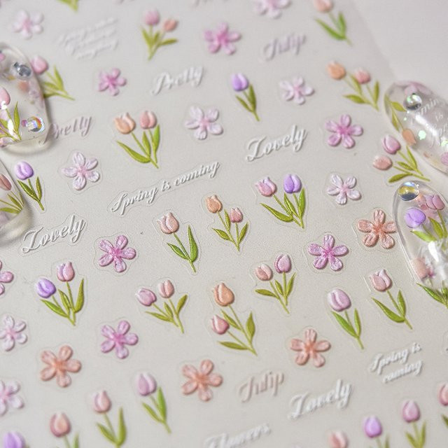 NAILFYOU Nagelaufkleber, Tulpe und Daisy, DIY Zubehör, Unisex - Bild 1