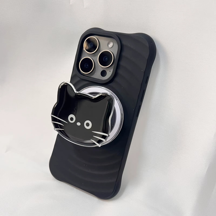 Schwarzer Katzen Griptok Handyhalter für iPhone 17 Pro Max und 16 Pro Max Hüllen - Bild 2