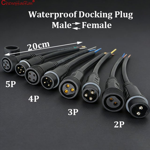 ChengHaoRan 4-in-1 Wasserdichtes Schnellverbinder-Kit Industrielle Outdoor-LED-Kabelverbinder Set in Schwarz - Bild 1