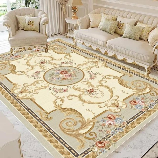 Lodestar Blumenteppich im europäischen Retro-Stil, mehrfarbig, B/T: 240 x 160 cm - Bild 1