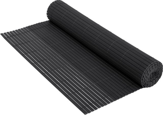 ECD Germany Sichtschutzmatte aus PVC in Anthrazit, Breite: 100 cm, Länge: 900 cm, UV-beständig und blickdicht - Bild 1