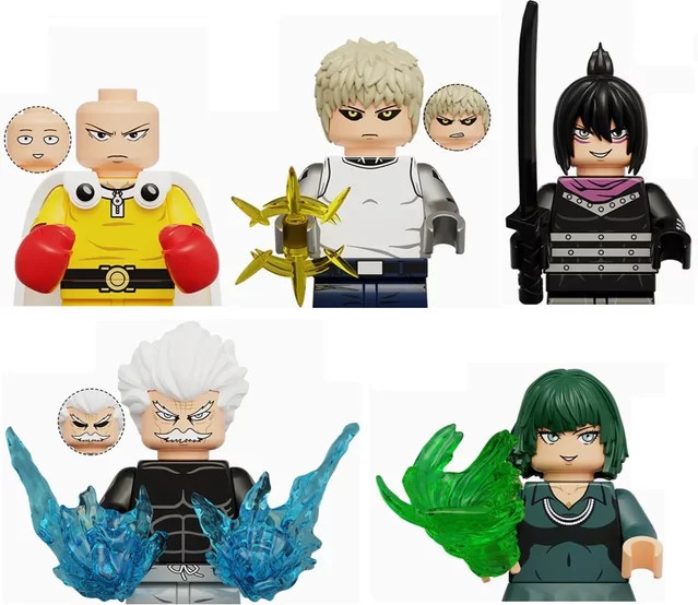 Keeppley One Punch Man Mini Bricks Action Figuren Genos & Saitama Modell Spielzeug in Mehrfarbig - Bild 1