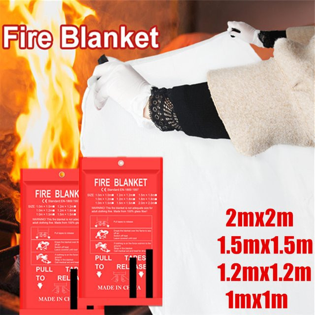 Notfall-Feuerlöschdecke aus Fiberglas in Weiß für Zuhause und Küche - Bild 1