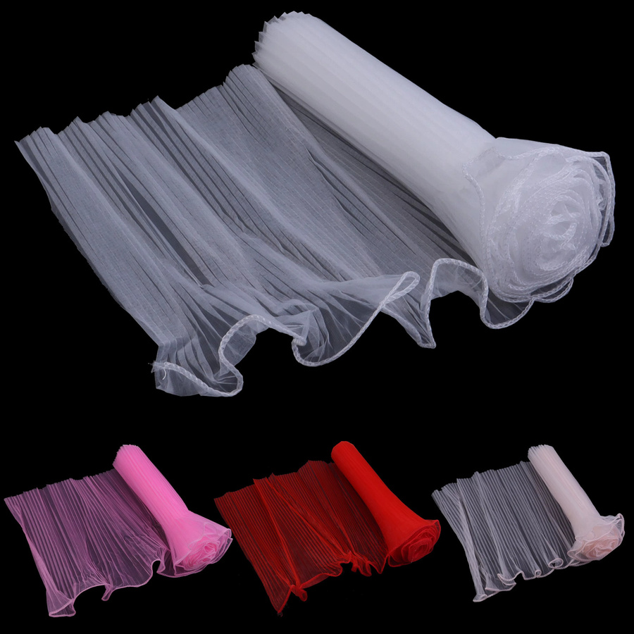 Rosa Blumen-Geschenkpapier aus Wellengarn und Spitze für handgefertigte Blumensträuße, Breite: 28 cm - Bild 2
