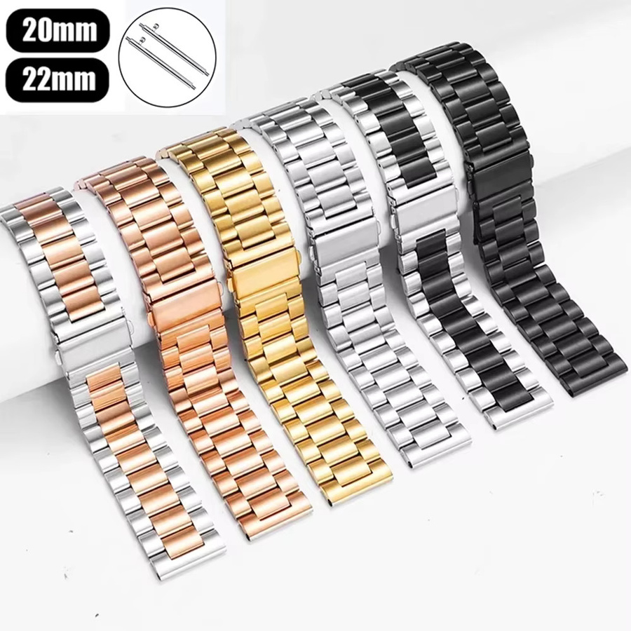 Uhrenarmband Edelstahl, 20mm 22mm, für Samsung Galaxy, Amazfit - Bild 3