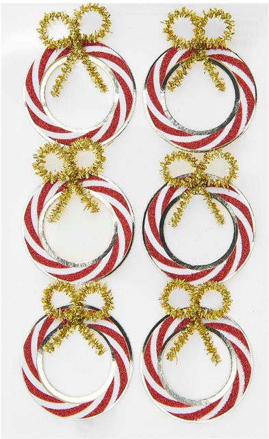 Rico Design Paper Poetry 3D-Sticker Candy Cane, 6 Stück - Bild 1