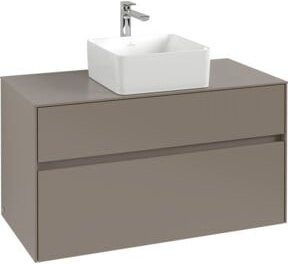 Villeroy & Boch Waschtischunterschrank Collaro in Cashmere Grey, Wandmontage, B/H/T: 100 x 50 x 54,8 cm - Bild 1