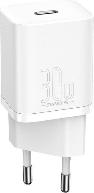 Baseus Super Si 1C Netzteil 30W mit 1x USB-C in Weiß mit PD und QC Unterstützung - Bild 1