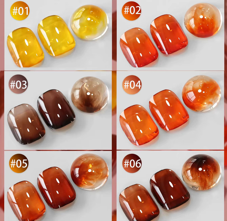 MIANEL Jelly Gel Nagellack, Eisiger Karamell, 10 ml, Glänzend - Bild 3