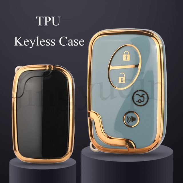 Jingyuqin Soft TPU Auto Smart Key Schutzhülle für Lexus in Grau - Bild 1