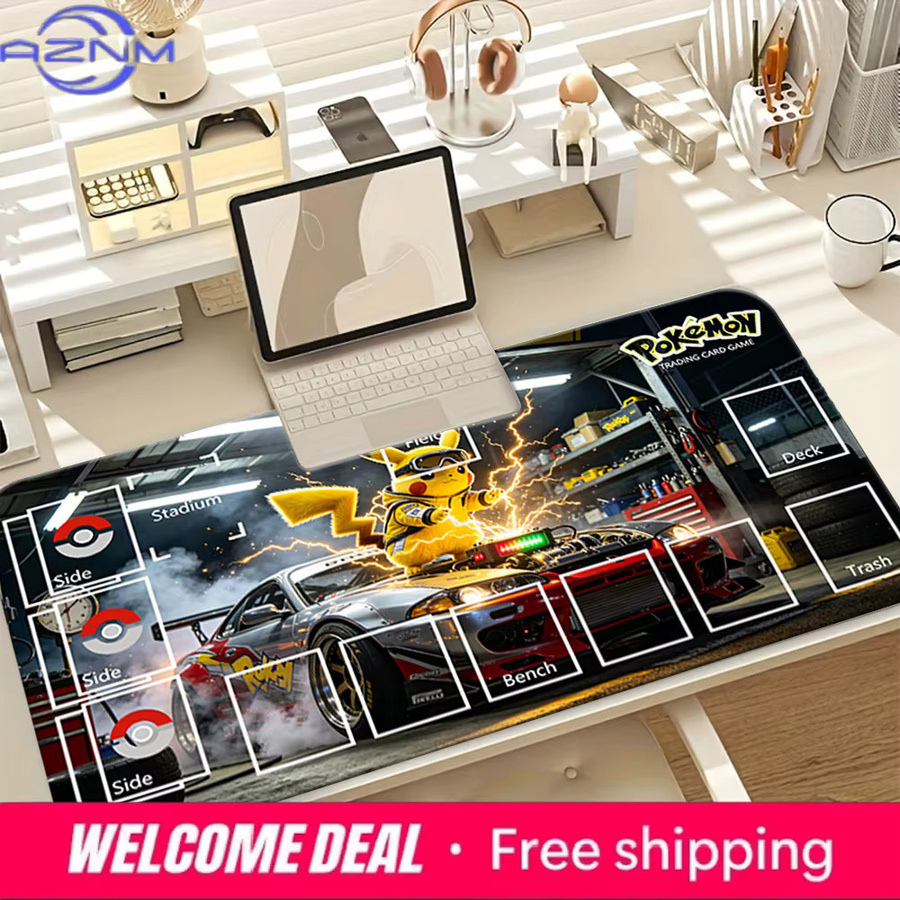 Potdemiel Pokemon TCG Spielmatte Rennfahrer Pikachu Sportwagen in Multicolour - Bild 3